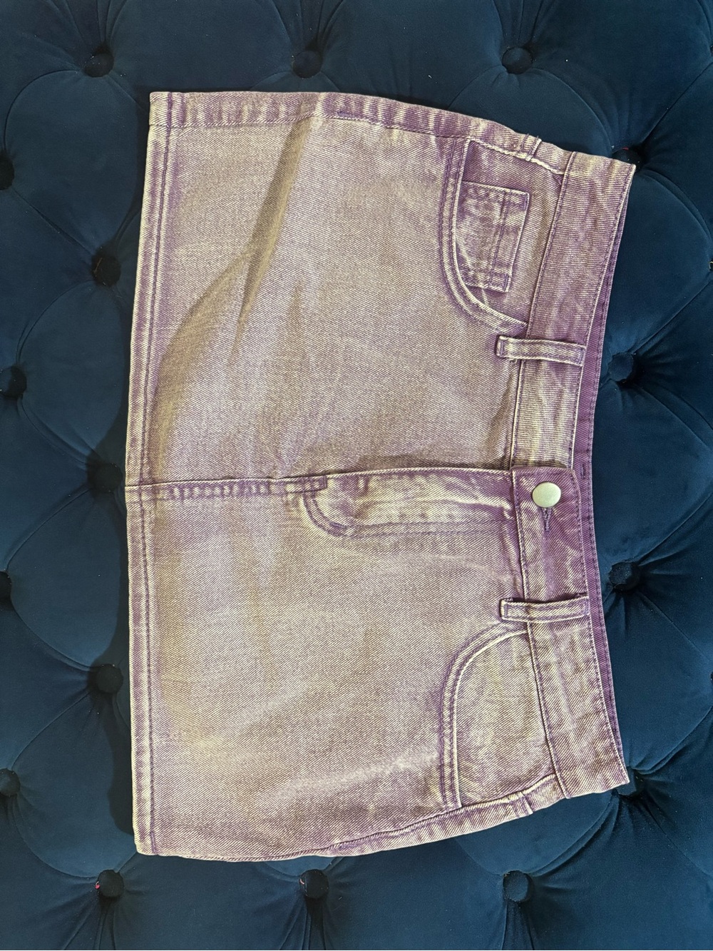 Women’s Purple Denim Mini Skirt Shorts